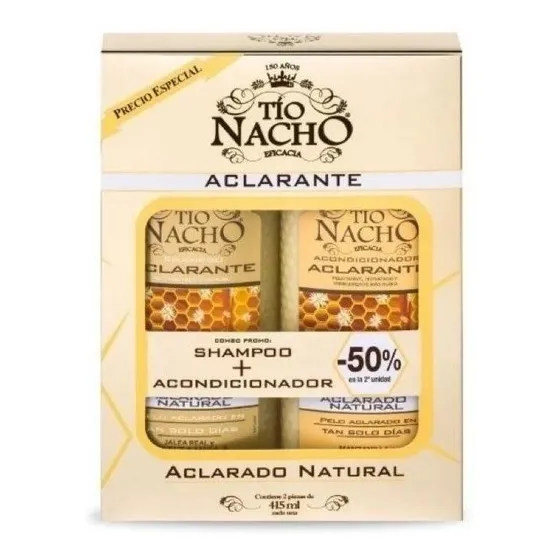 Tio Nacho Shampoo + Acondicionador 415ml Aclarante 50% Dto