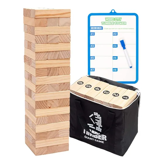 Juego Wood City Giant Tumbling Timber Tower (escritorio Apil