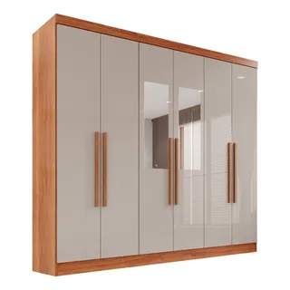 Guarda-roupa Casal Com Espelho 6 Portas 2 Gavetas França Guarda-roupa Casal Com Espelho 6 Portas 2 Gavetas França