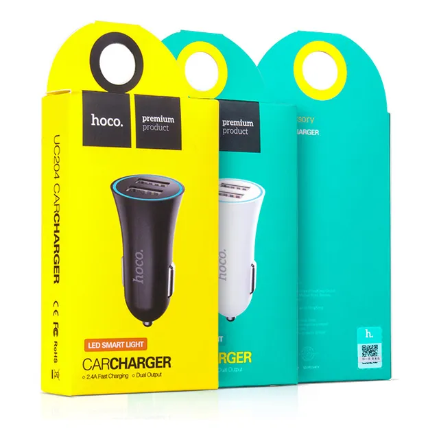 Cargador Carga Rapida - Doble -  Para Auto Marca Hoco