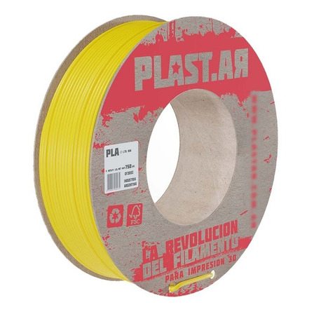 Filamento Para Impressoras 3d Plast.ar Pla Ø 1.75:: Printal Color Yellow Filamento Para Impressoras 3d Plast.ar Pla Ø 1.75:: Printal Color Yellow