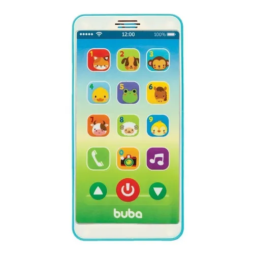 Celular De Brinquedo Baby Phone Musical Buba Telefone Cores Cor Azul