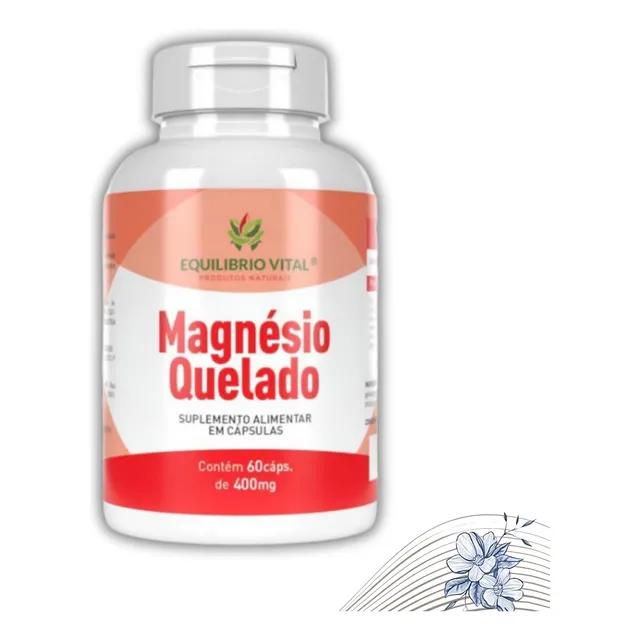 Magnésio Quelado 60 Cáps 400mg Equilíbrio Vital