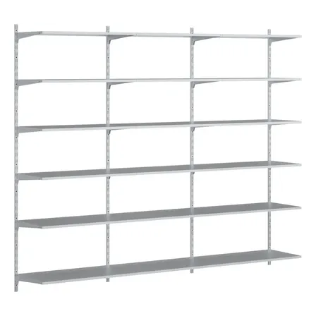 20 Suporte Simples 30cm E 4 Trilho Cremalheira 2m E Parafuso Trilho Cremalheira Branco