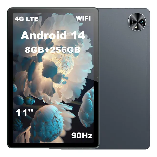 Tablet Black Shark Pad 6, 11'' FHD pantalla, 90 Hz, tablet con sim card 8GB RAM, 256GB ROM, Android 14 con cámara 16 MP y 8 MP Color Gris