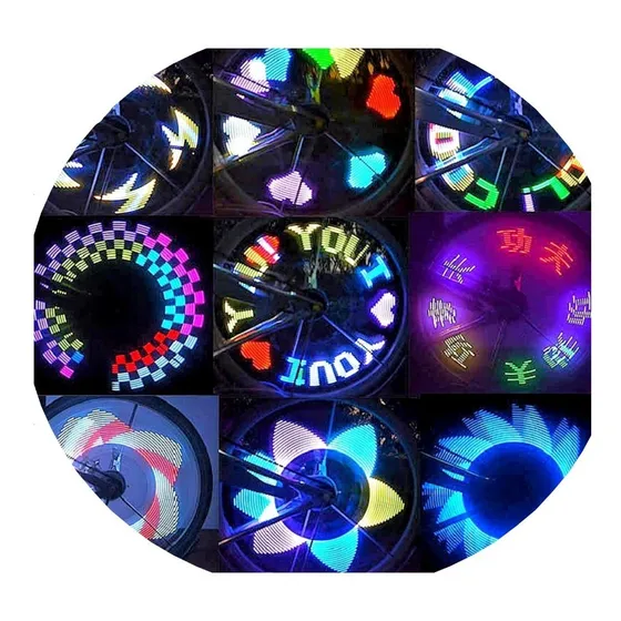 Luz Para Rueda De Bicicleta Led Programable Imagenes Colores
