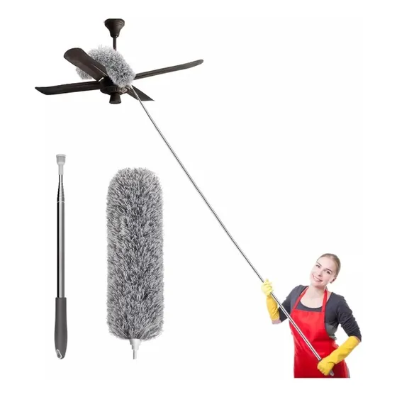 Limpiador Plumero Suave Microfibra Extensible Hasta 290cm
