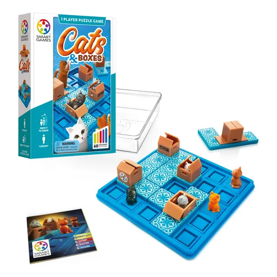 Smartgames Juego De Viaje Cats Boxes 60 Desafíos 7 Años