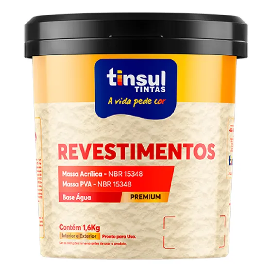 Enduído Exterior Acrílico Tinsul Premium 1,5 Kg