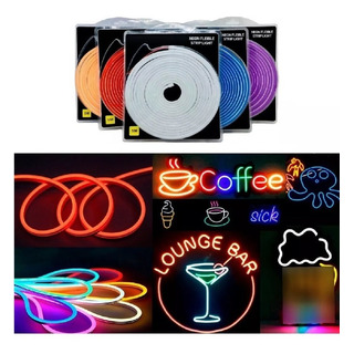 Mangueira Fita Led Neon Colorida 5 Metros 12v Aprova D' Agua Mangueira Fita Led Neon Colorida 5 Metros 12v Aprova D' Agua