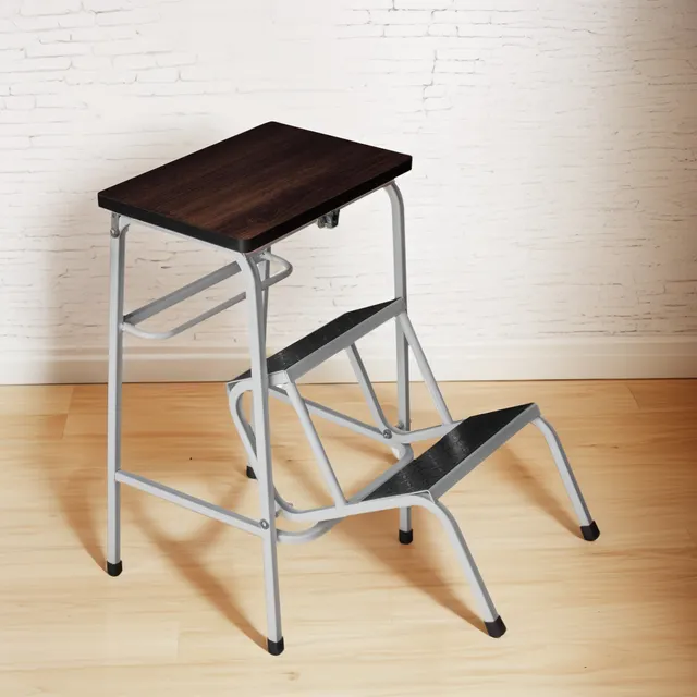 Banca Silla Con Escalera Multiuso Asiento Melamina Iso 9001