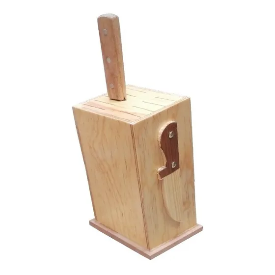 Porta Cuchillos O Cuchillero De Madera
