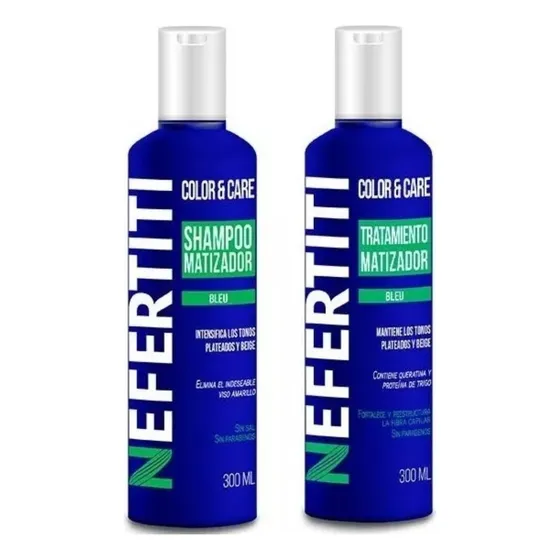  Shampoo Matizador Y Tratamiento Para Platinar Nefertiti