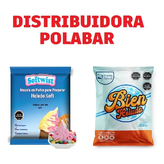 10 Bolsas Mezcla En Polvo Para Helados Soft Sabor Manjar