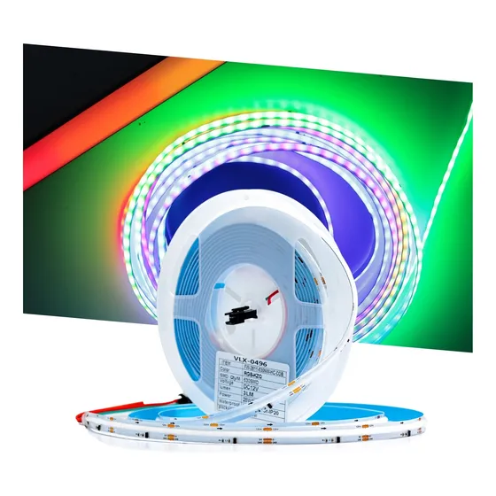 Fita Led Ws2811 Endereçáve 5m 630 Leds Cob Neon Alto Brilho 