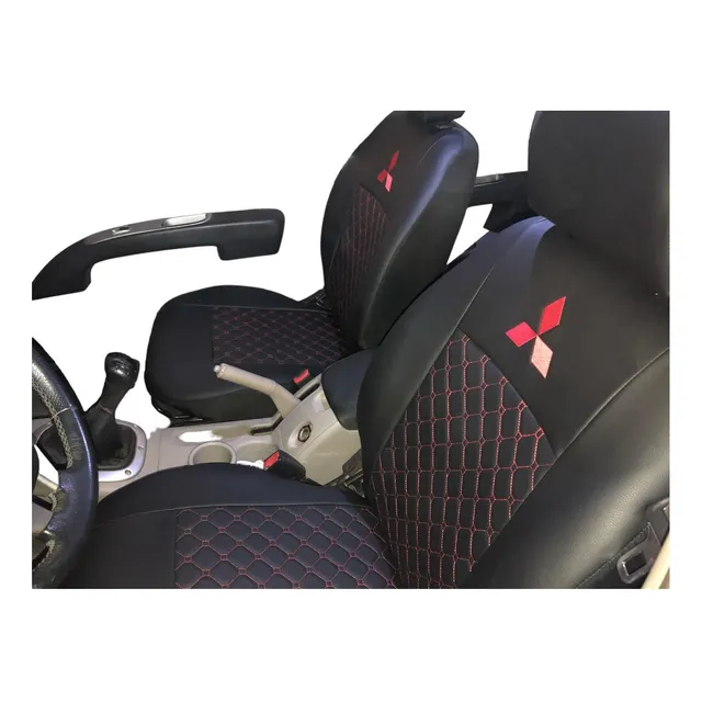 Cubreasiento Mitsubishi  L 200 Cuero Ecologico Capitoneado