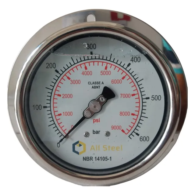 Manômetro Slump C/ Flange 1/2 P/ Caminhão Betoneira Em Inox