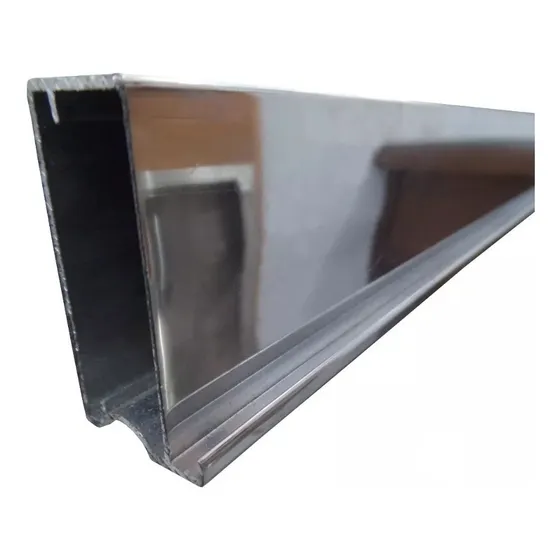 Perfil Tirador Brillante Para Puerta De Vidrio De 5mm