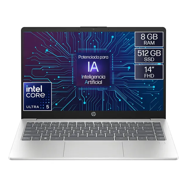 Laptop HP 14-ep1001la Intel Core Ultra 5 8GB RAM 512GB SSD 14" FHD