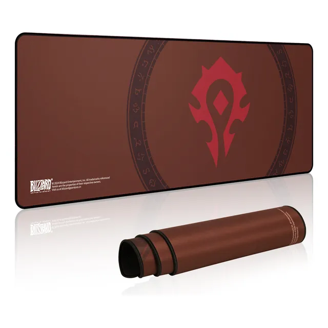 Tapete Escritorio Ygk01 BLIZZARD Mouse Pad Grande 80x30cm World of Warcraft Con Doble Costura 4mm, Tapete Escritorio Gamer Para Teclado Y Mouse - Color RojoRojo