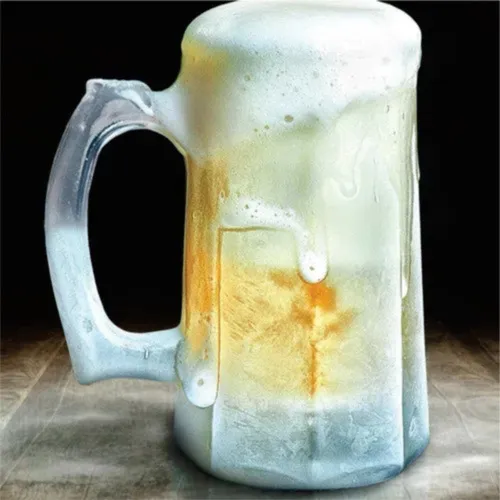 24 Canecas De Chopp E Cerveja De Vidro Para Congelar 400ml