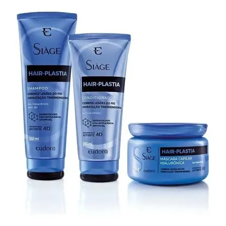 Kit Siàge Hair Plastia: Shampoo + Condicionador + Máscara