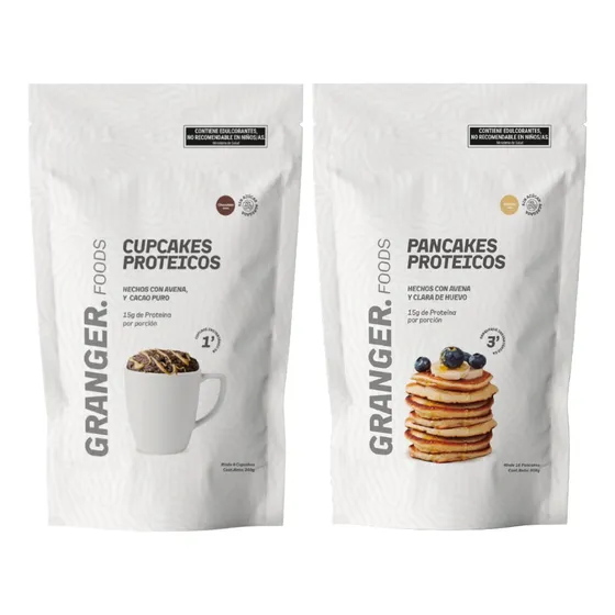 Granger Proteicos Cupcakes Chocolate+ Pancakes Vainilla 400g