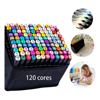 120 Cores Marcadores De Ponto Duplo, Kit De Ponta De LĂĄpis 120 Cores Marcadores De Ponto Duplo, Kit De Ponta De LĂĄpis
