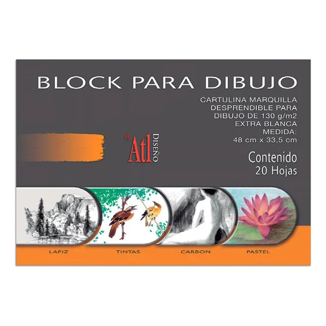 Block Marquilla Para Dibujo 48 X 33.5 Cm Atl
