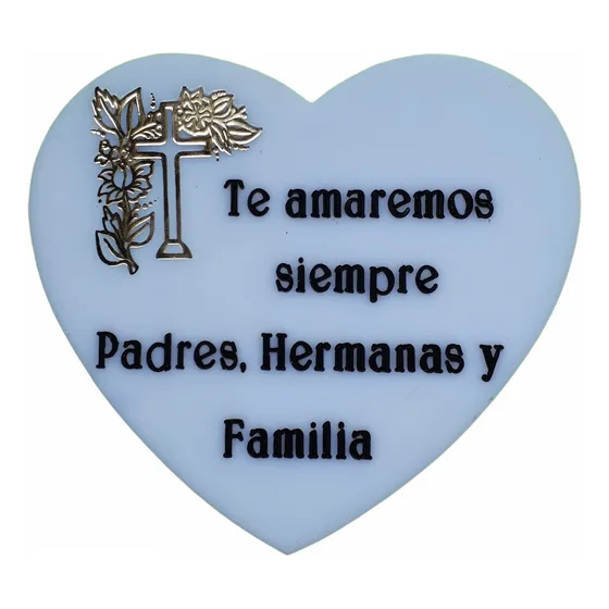 Placa De Acrílico N.o 20, 16 X 14 Cm, Artículo Funerario.