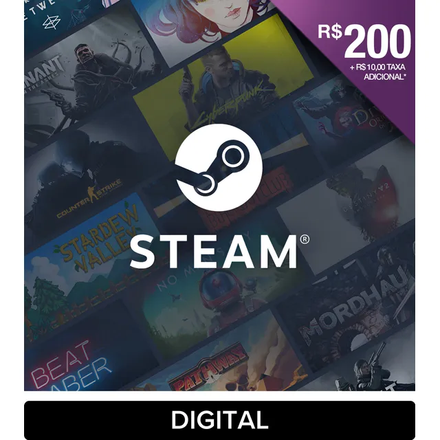 Gift card Steam R$200 (Digital)