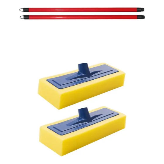 Kit 2- Rodo Passa Cera Espuma Esponja - Reforçado - Com Cabo