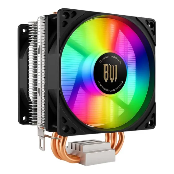 Air Cooler Processador Duplo Pc Cpu Rgb  Intel Amd Universal