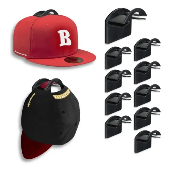 Ganchos Organizador Gorras Para Pared Soporte Cachuchas X10