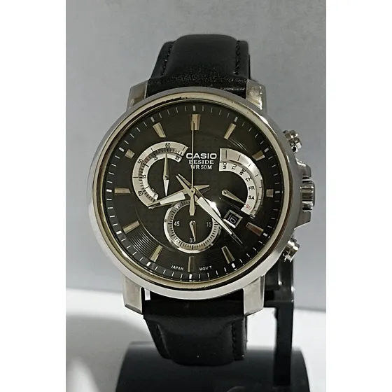 Reloj Casio Beside Cronógrafo Bem-506 Fecha Retrograda Wr50m