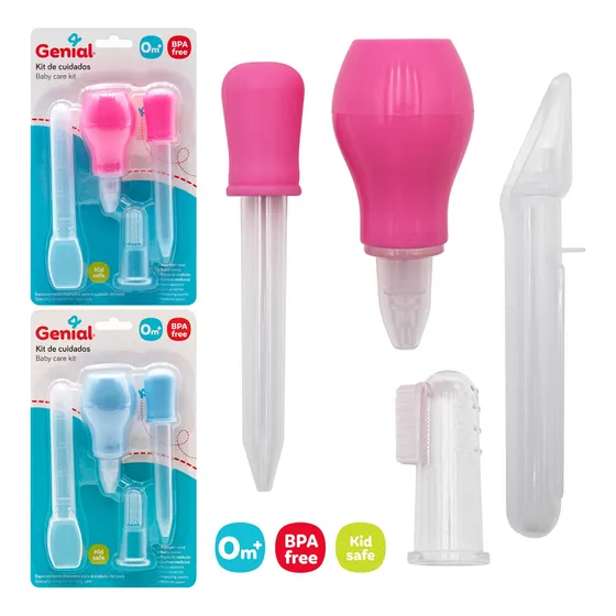 Kit De Cuidados Para Bebe 4 Pzas Marca Genial
