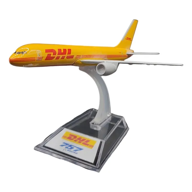 Avión Dhl Boeing B757 Escala 1:400 Metalico Con Base