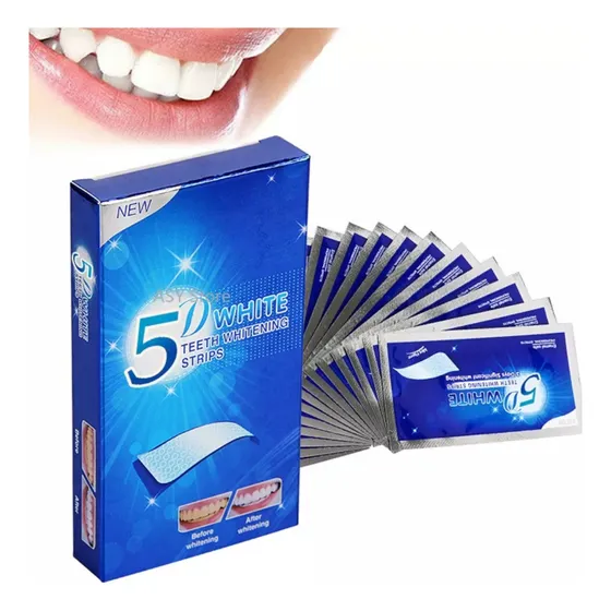 Caixa De 14 Fitas Pra Clareamento Dental 5d White Clareador 7 Envelopes