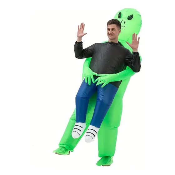 Disfraz Inflable De Alienígena Que Carga, Fiesta,haloween, Calidad Prémium