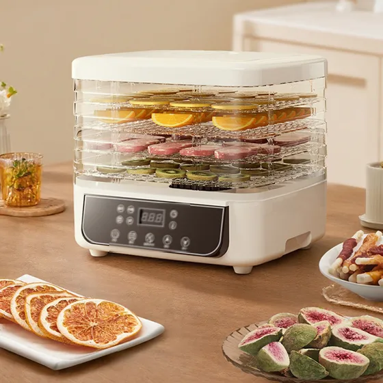 Deshidratador Alimentos 5capas Secador Carne Frutas Verduras Blanco