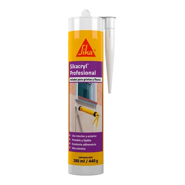 Sellador Silicona Acrílica Pintable Blanco 310ml 