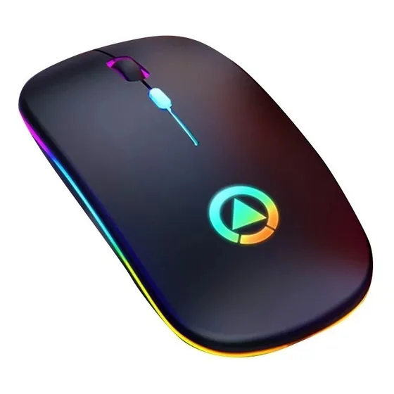 Mouse Inalambrico Recargable Led Rgb A2 Optico Usb Nuevos !!
