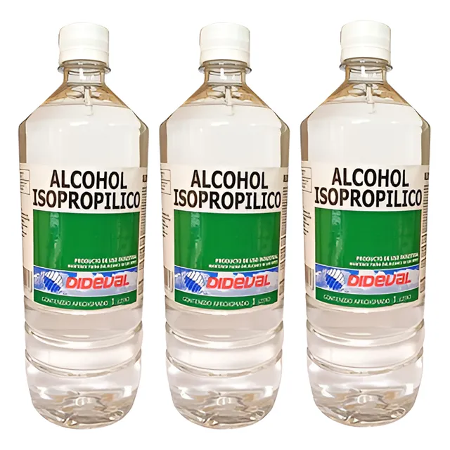 Alcohol Isopropílico 99,7% 1 Litro Dideval Pack 3un