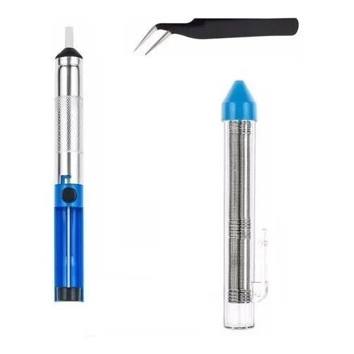 Kit Básico Electrónico De Soldadura Extractor + Pinza
