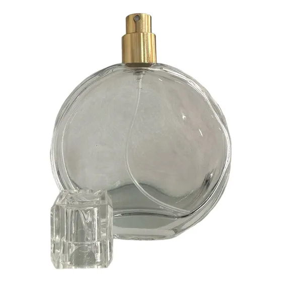 Frasco Vidrio Perfume Redondo Tapa A Presión 100ml (x10)