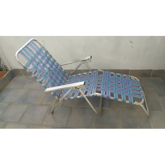 Combo Silla Playera Extensible Plegable Tumbona + Sombrilla
