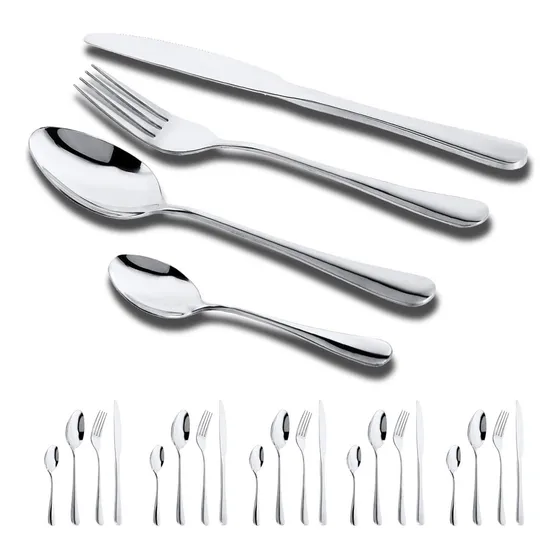 Set Cubiertos Acero Inoxidable Juego De Cubiertos 24pzs