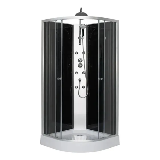 Cabina Ducha 6 Jets 90 X 90 X 213 Cm Negro