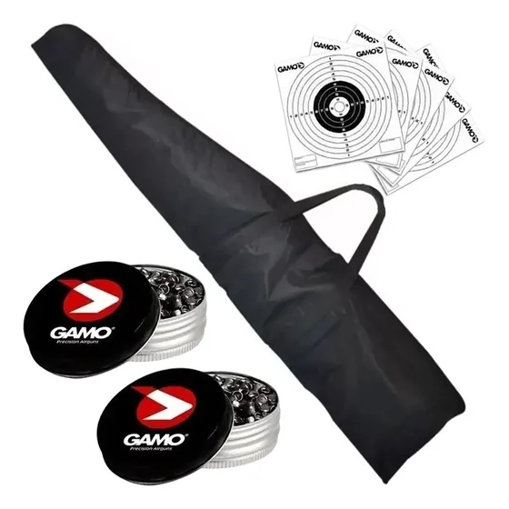 Kit Para Rifle Aire Comprimido 500 Balines + Funda + Blancos