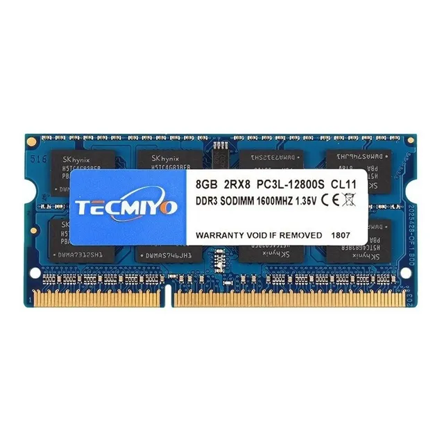 Memoria RAM gamer color azul 8GB 1 Tecmiyo 1X8GB PC3L 12800S-B0 ddr3l 1600mhz para laptop